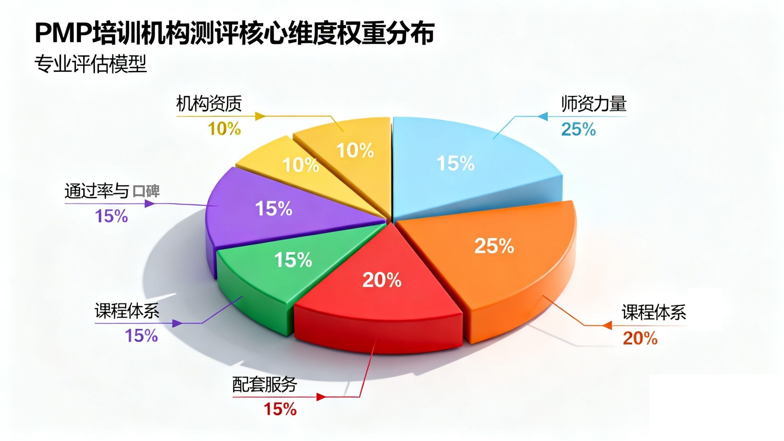 PMP培訓(xùn)機構(gòu)測評核心維度權(quán)重圖